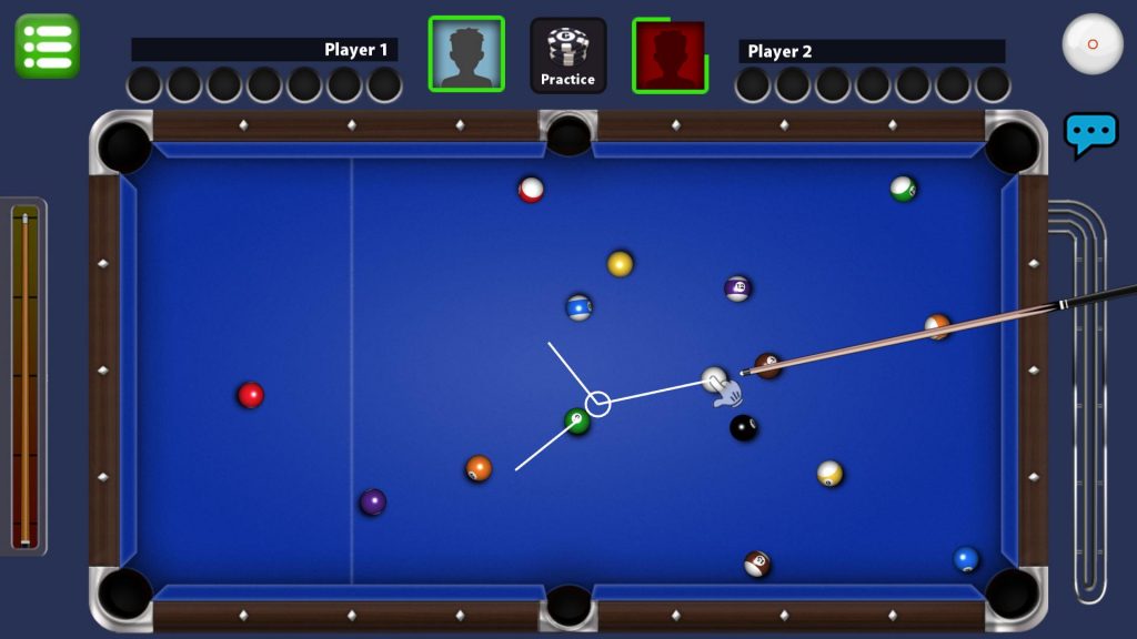 8 Ball Pool Preparing to hit the white ball