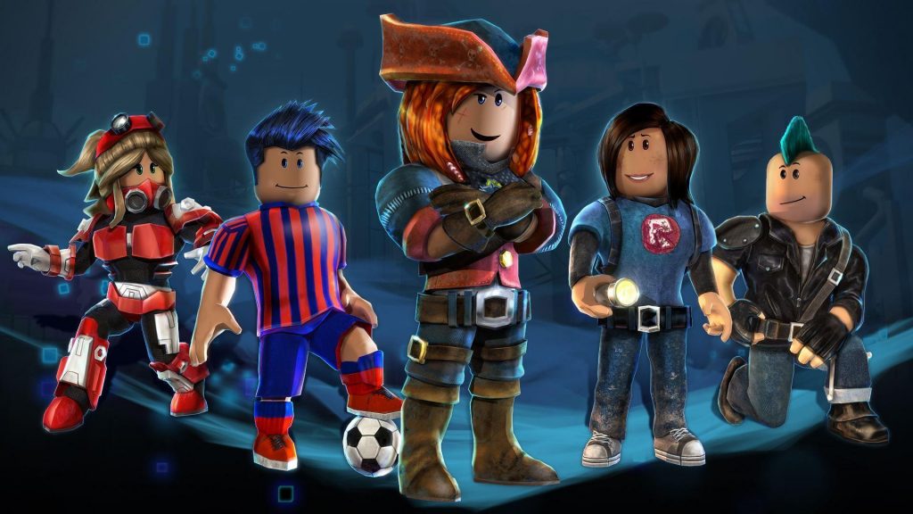 Roblox Characters Soccer hand flare different style of hairs