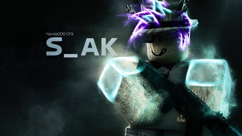 Roblox S_AK Neon Hat and Shoulders