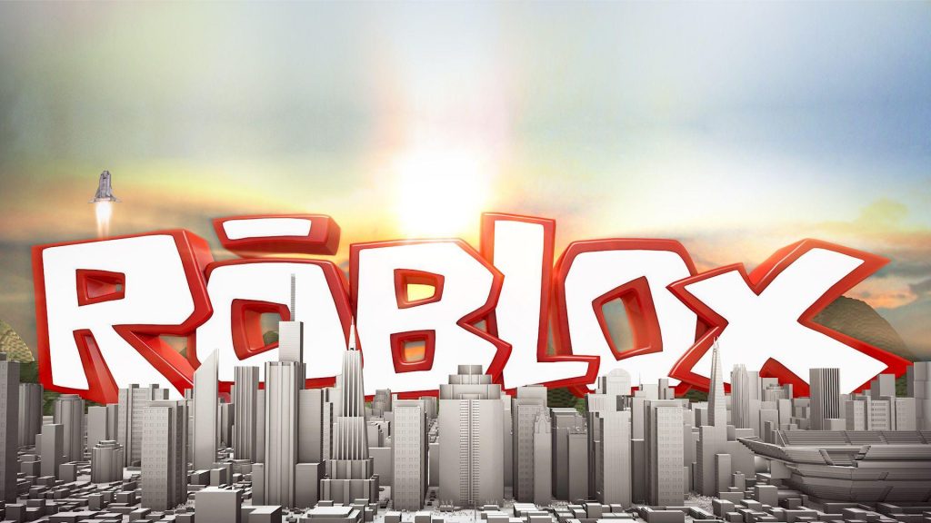 Roblox Logo Over the City